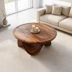 Sculptural Round Coffee Table For Holiday Decor