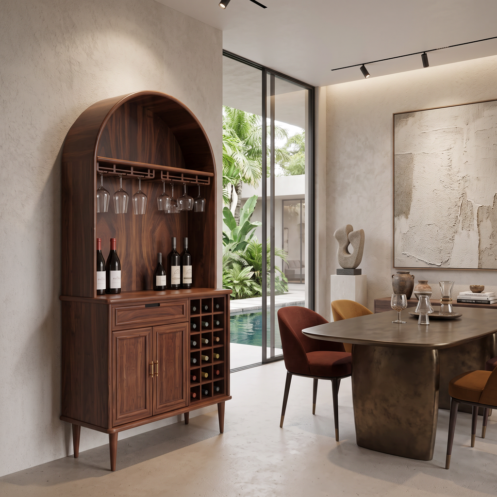 Modern Wine Cabinet With Storage For Dining Room