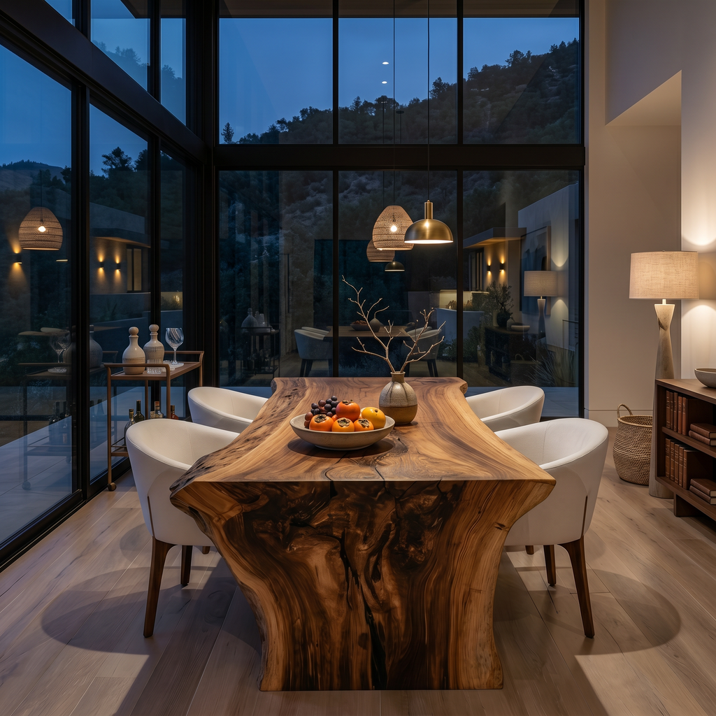 Modern Live Edge Dining Table For Dining Room