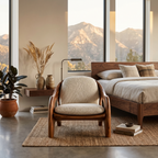 Modern Sculptural Accent Chair For Reading Corner