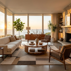 Modern Round Coffee Table With Shelf For Living Room And Lounge