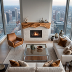 Rustic Sculptural Live Edge Fireplace Mantel For Holiday Decor