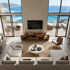 Modern Sculptural TV Console For Holiday Decoration