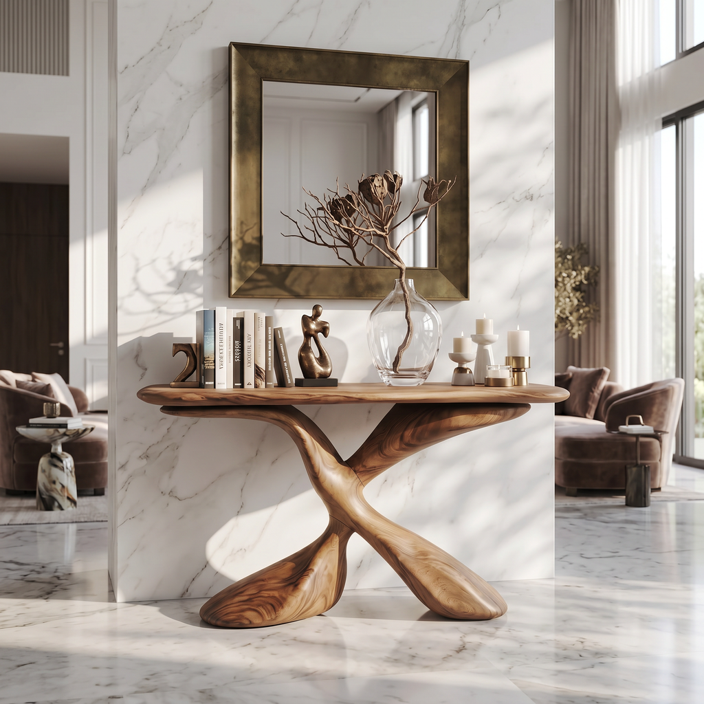 Mid Century Design Console Table For Living Room