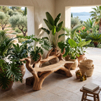 Handcrafted Wooden Bench For Custom Made Living Room Furniture