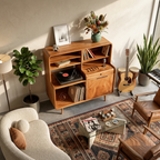 Mid-Century Vinyl Record Cabinet For Home Decor