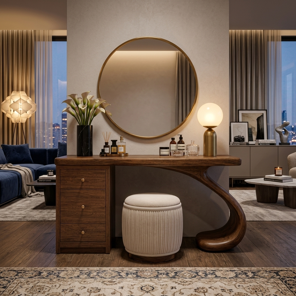 Modern Handmade Vanity Desk For Bedroom