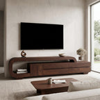 Modern Sculpted TV Console With Open Frame For Living Room