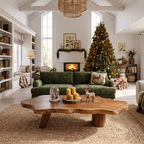 Mid Century Rustic Live Edge Coffee Table For Holiday Furniture