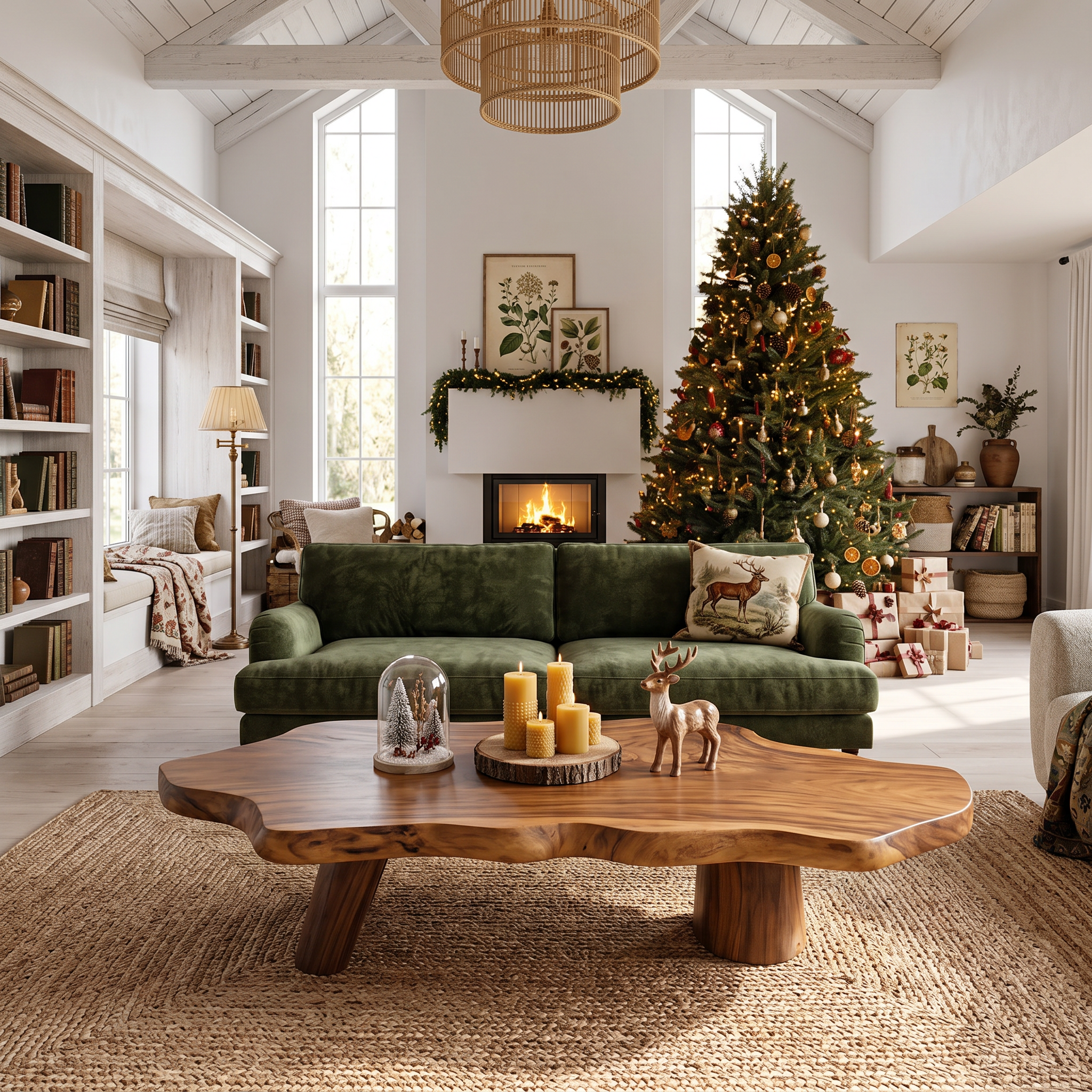 Mid Century Rustic Live Edge Coffee Table For Holiday Furniture