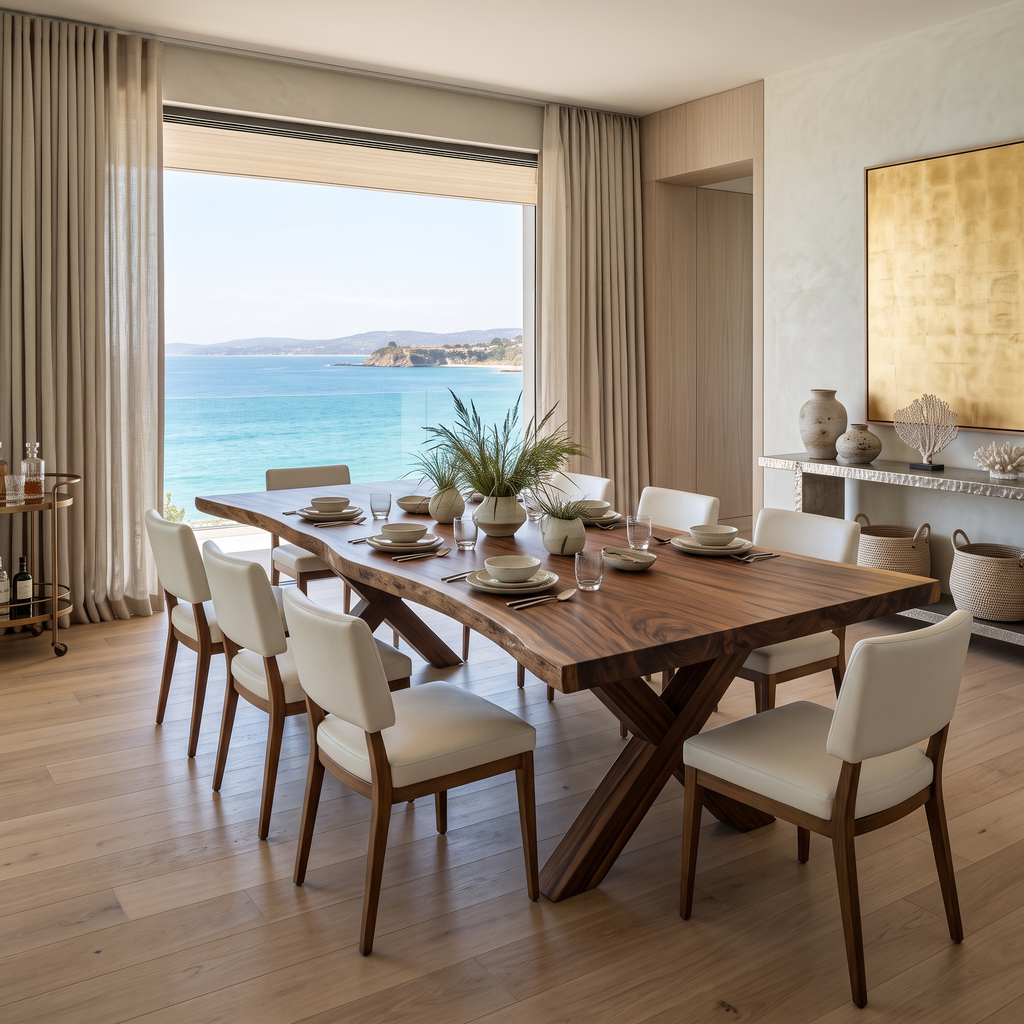 Luxury Live Edge Dining Table For Family Dining Space