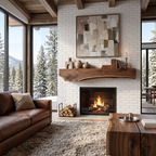 Rustic Fireplace Mantel Beam For Holiday Decoration