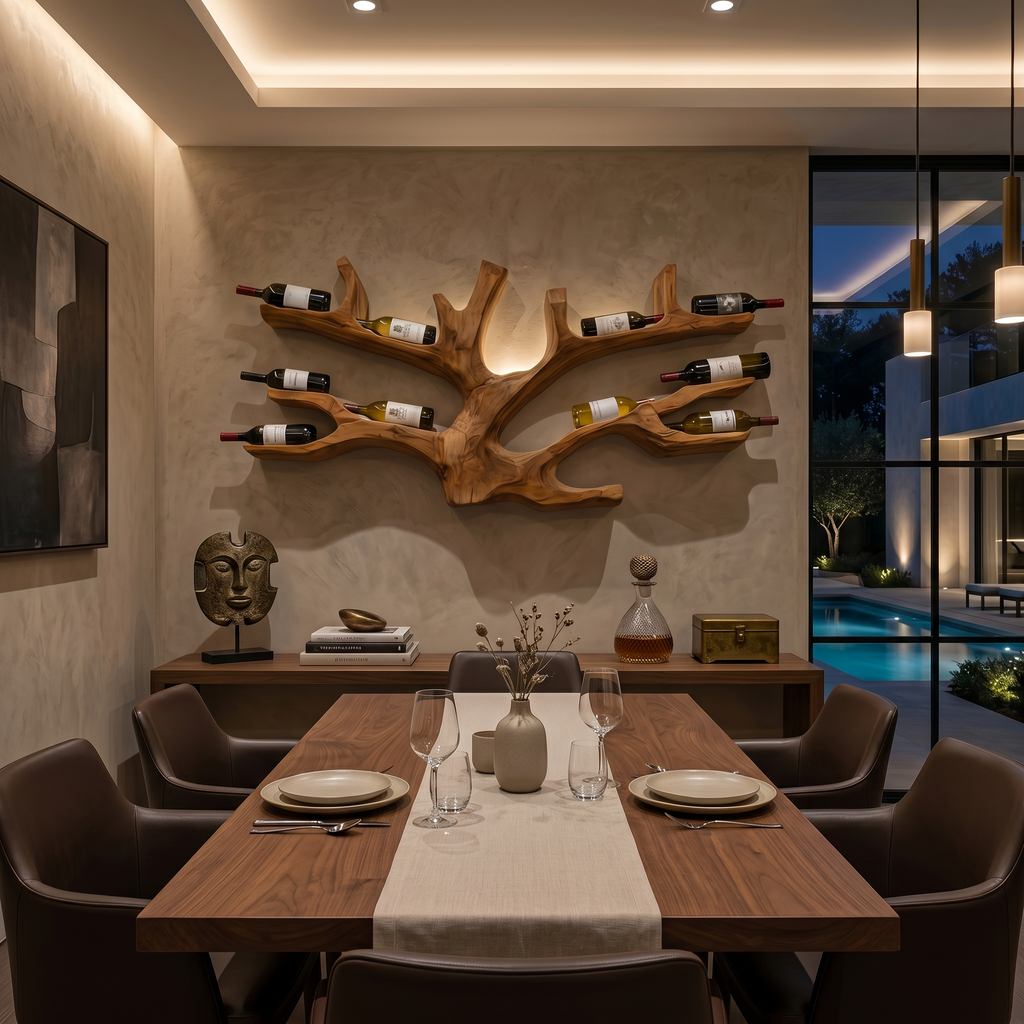 Artistic Wine Bottle Holder Wall Rack For Home Bar