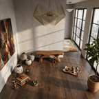 Rustic Bench With Curved Base For Living Room