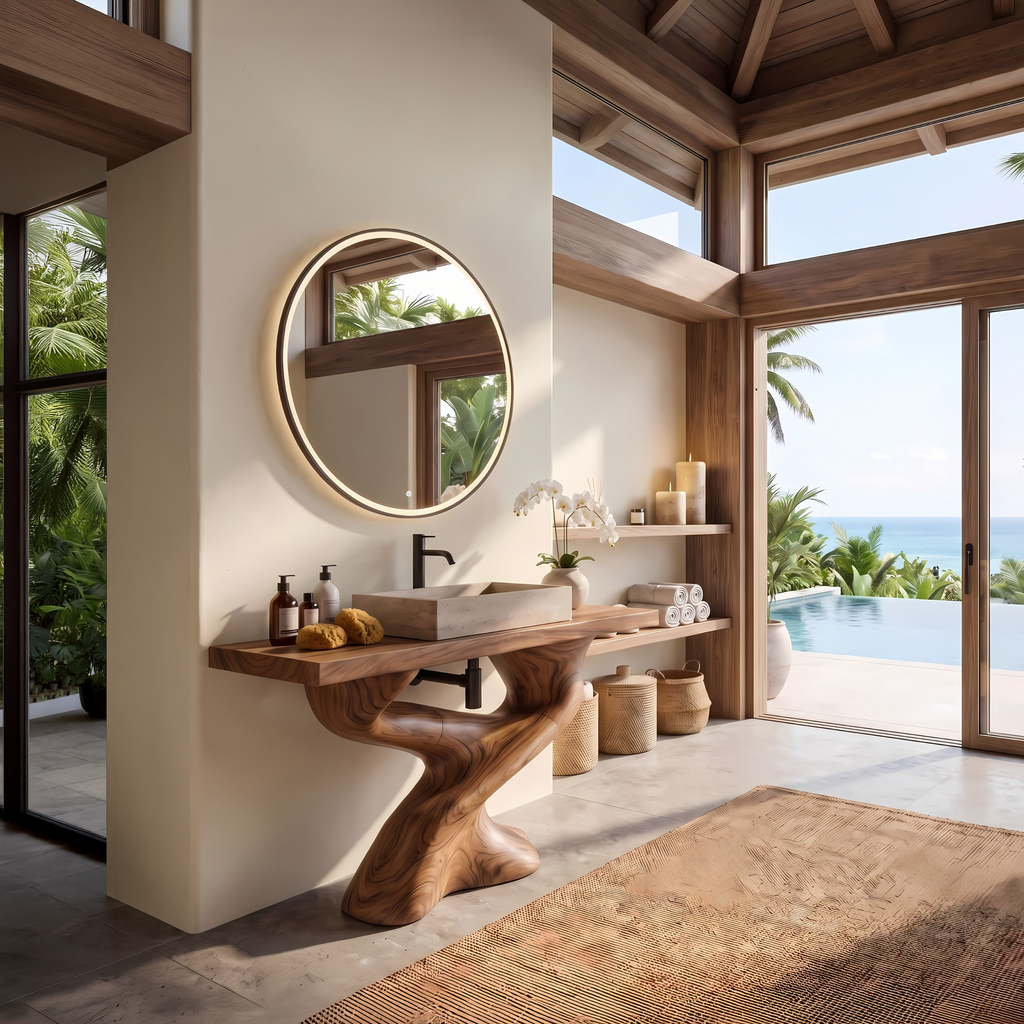 Handcrafted Solid Vanity For Unique Bathroom Design