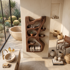 Handcrafted Sculpted Bathroom Shelf For Towels Or Storage