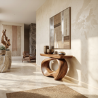Rustic Live Edge Console Table Entryway Design