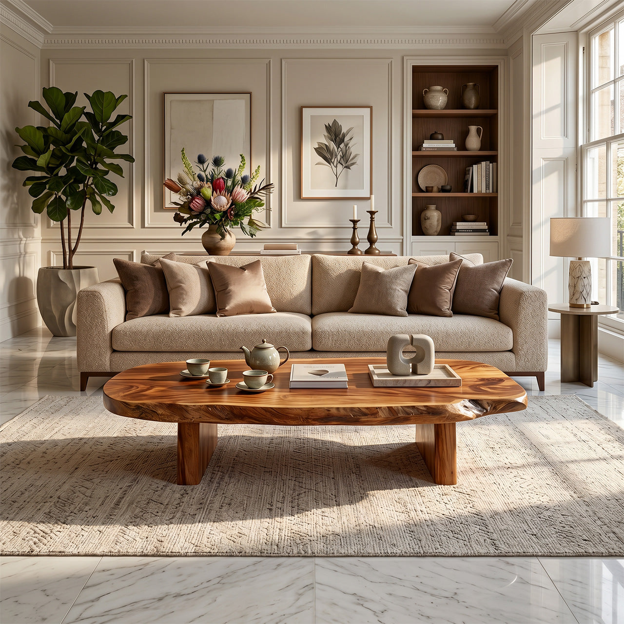 Handcrafted Live Edge Low Table For Living Room Furniture Decor