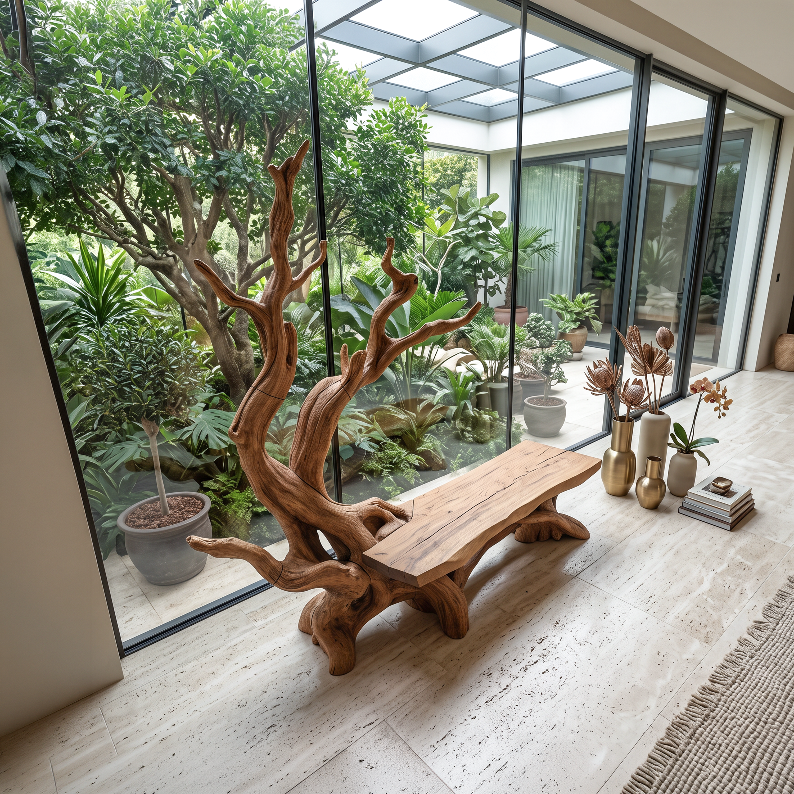 Mid Century Wooden Bench For Versatile Indoor Bench Solutions