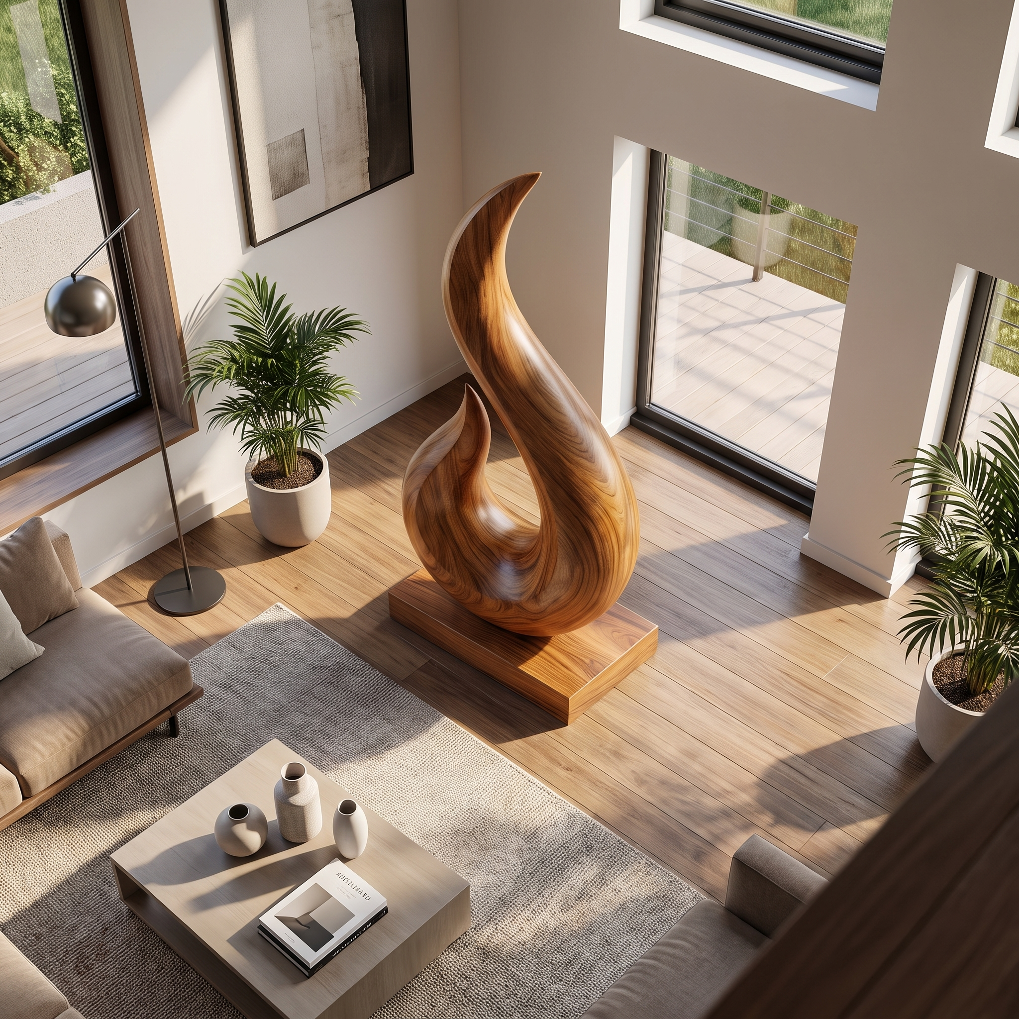 Handcrafted Abstract Sculpture For Outdoor Wall Design