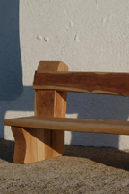 Rustic Live Edge Bench With Natural Finish For Yard Or Porch