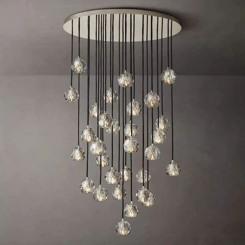 Boule De Radiant Crystal Cluster Chandelier 40"