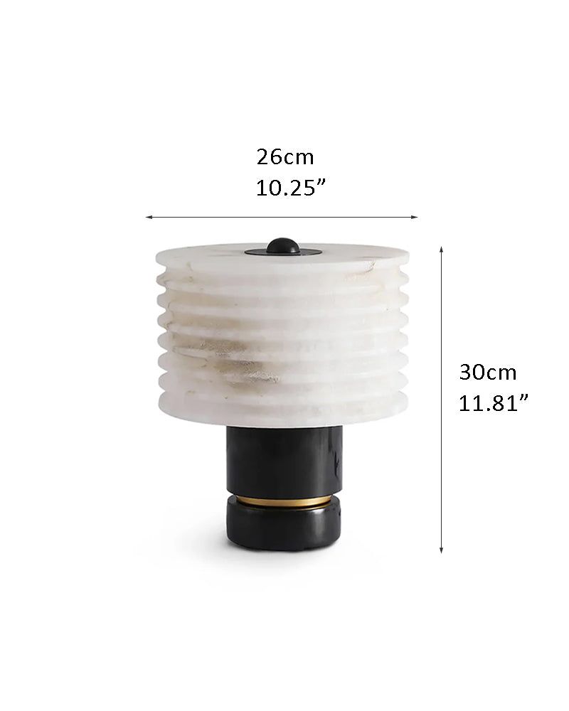 Elegant Lighting G9 Cloud Stone Alabaster Table Lamp Wide D10" & D11" 15W