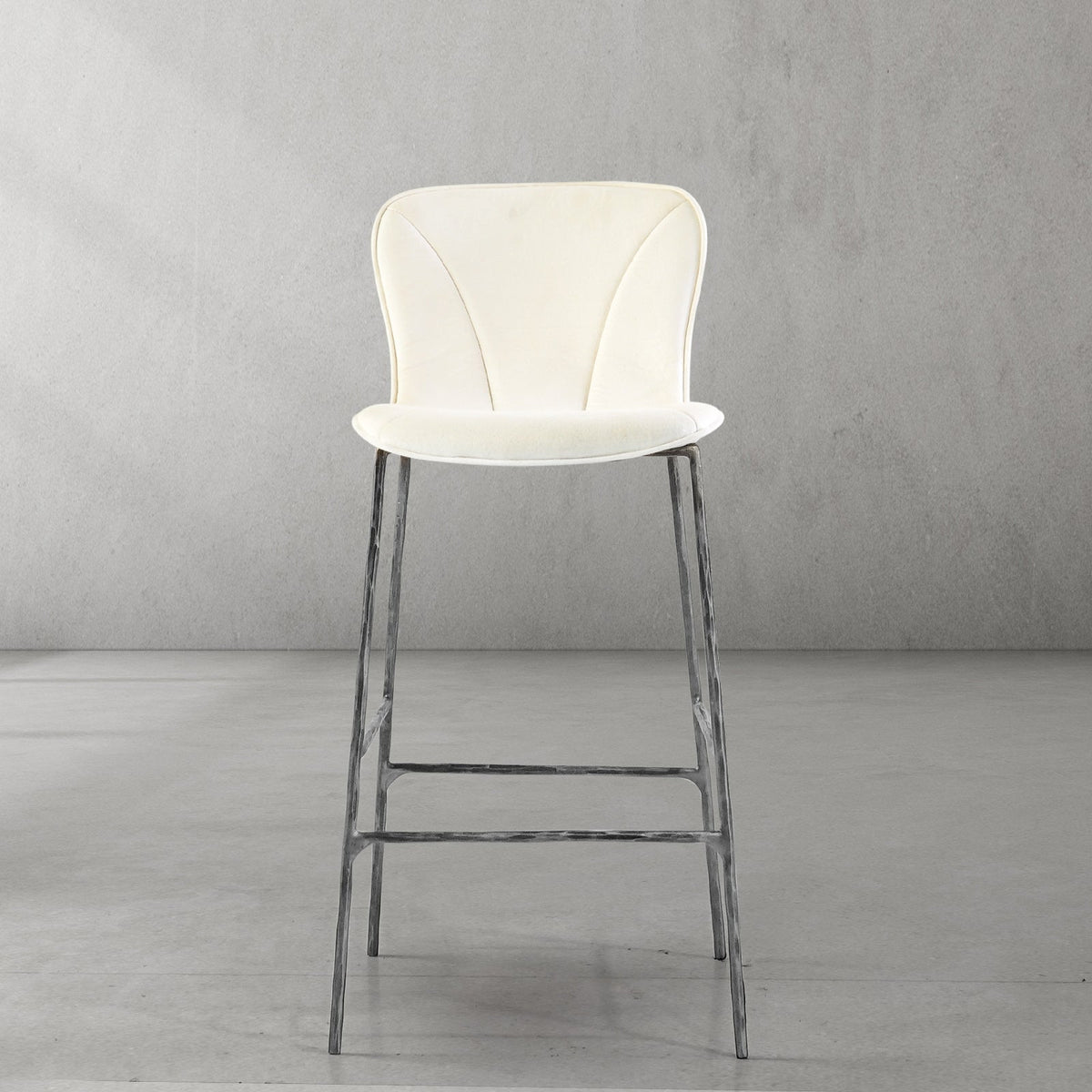 Hand-Forged Metal Modern Bar Chair