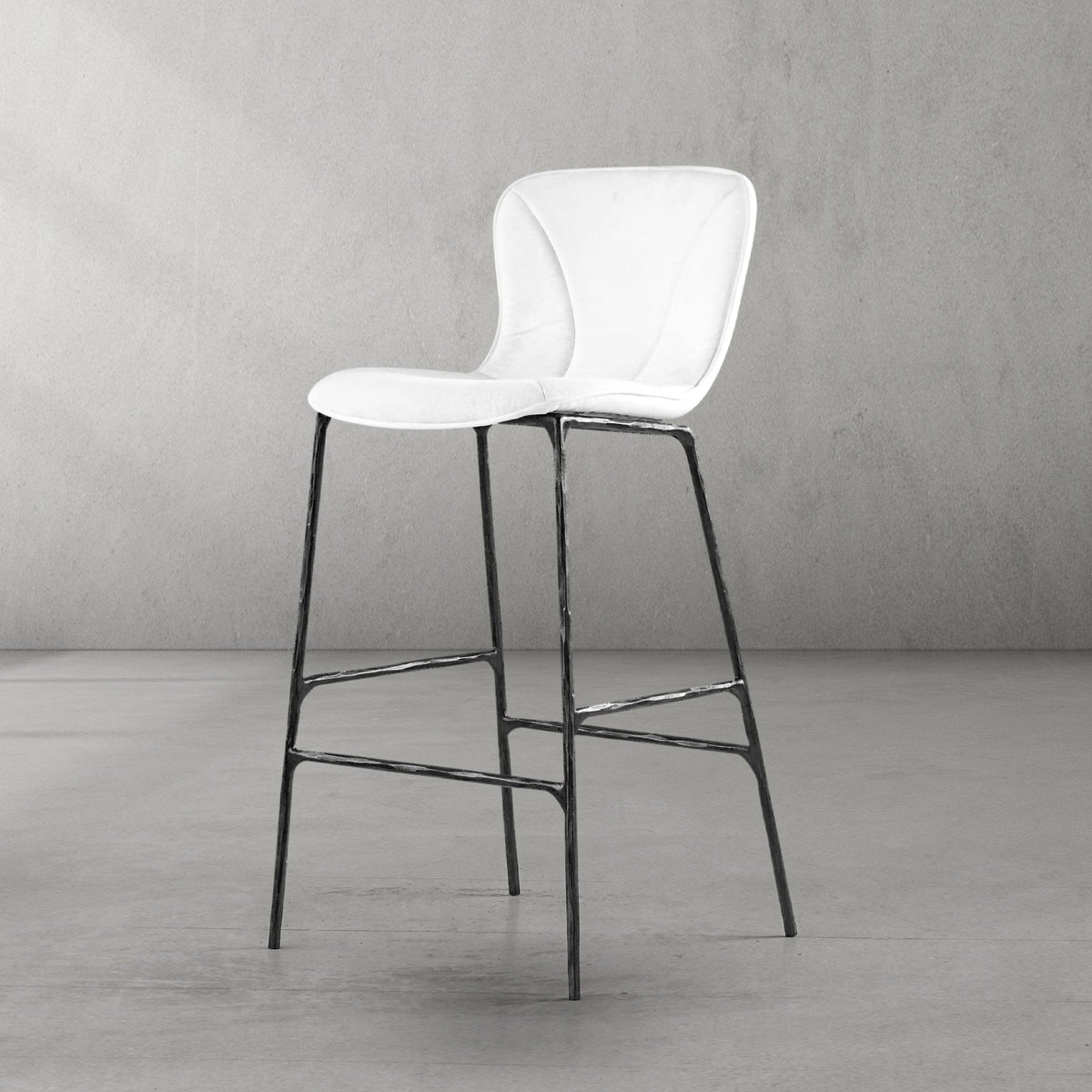 Hand-Forged Metal Modern Bar Chair