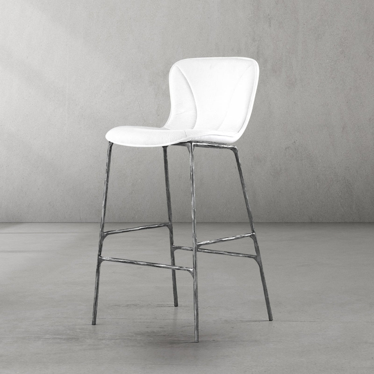 Hand-Forged Metal Modern Bar Chair