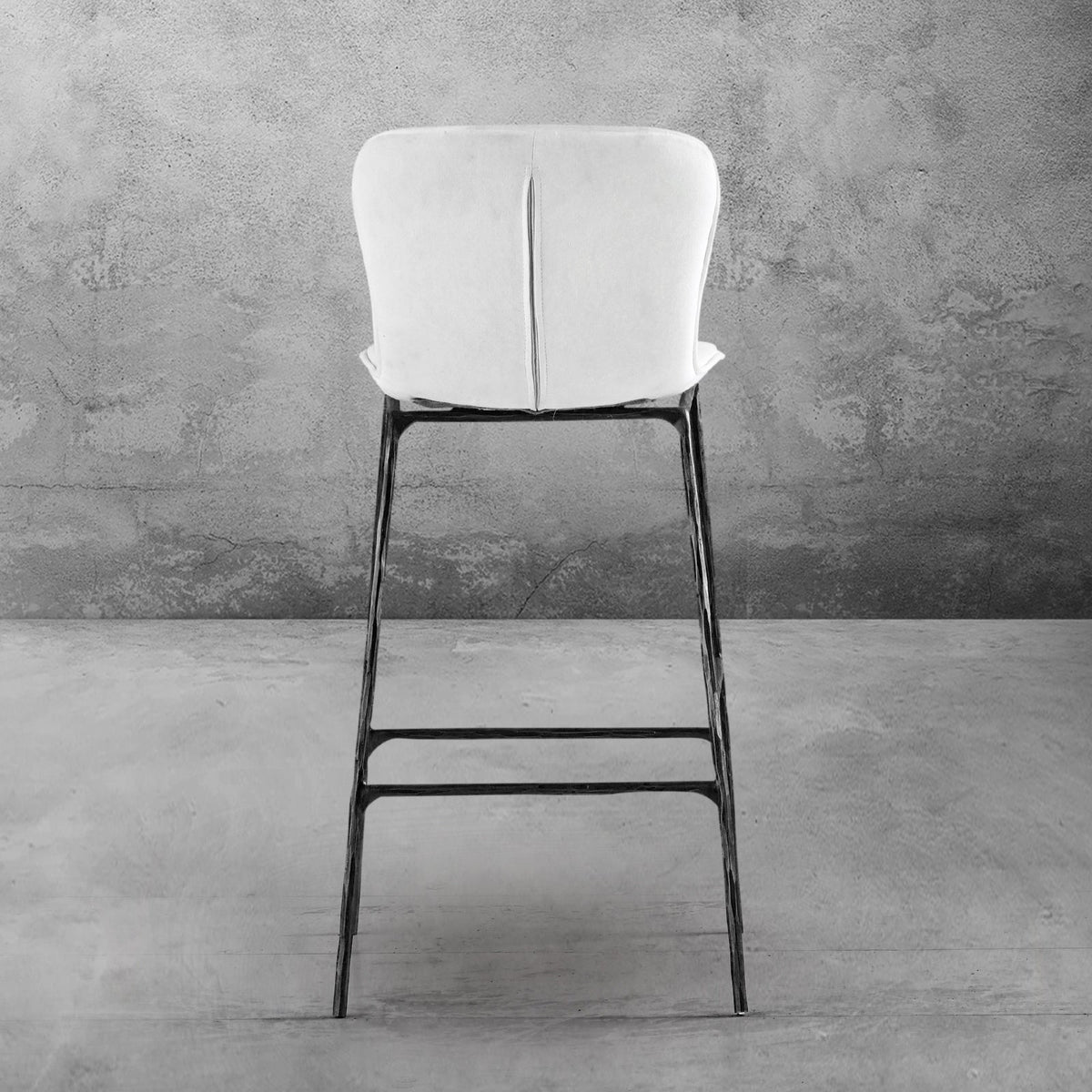 Hand-Forged Metal Modern Bar Chair