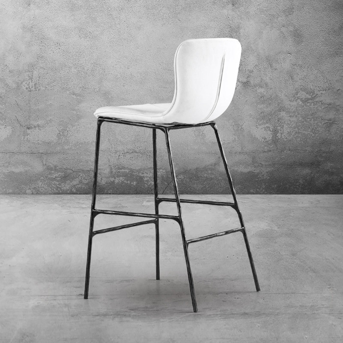 Hand-Forged Metal Modern Bar Chair