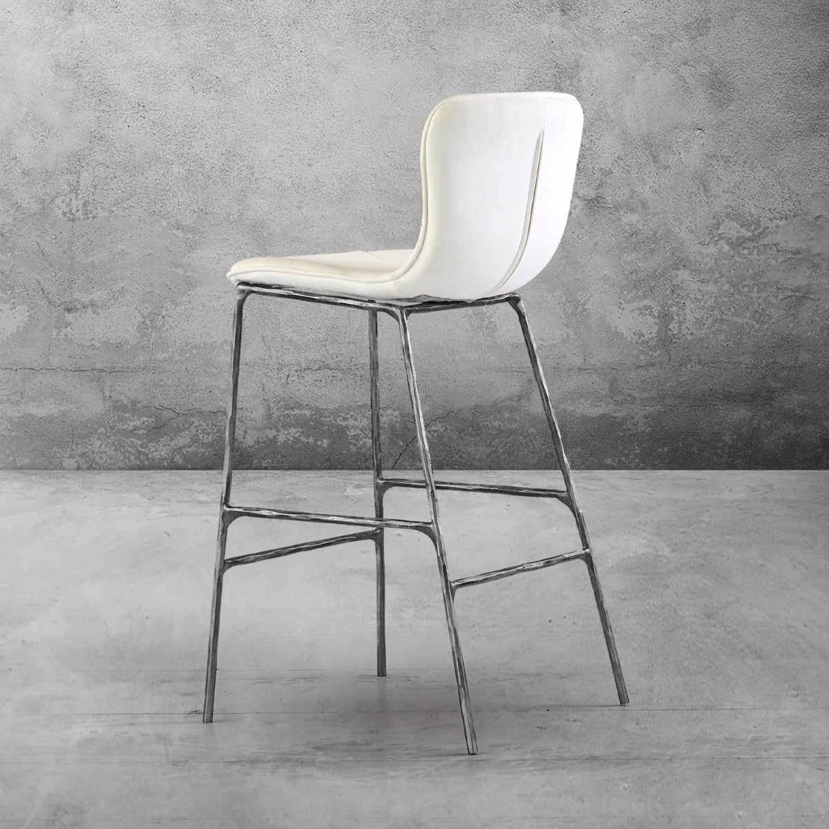 Hand-Forged Metal Modern Bar Chair