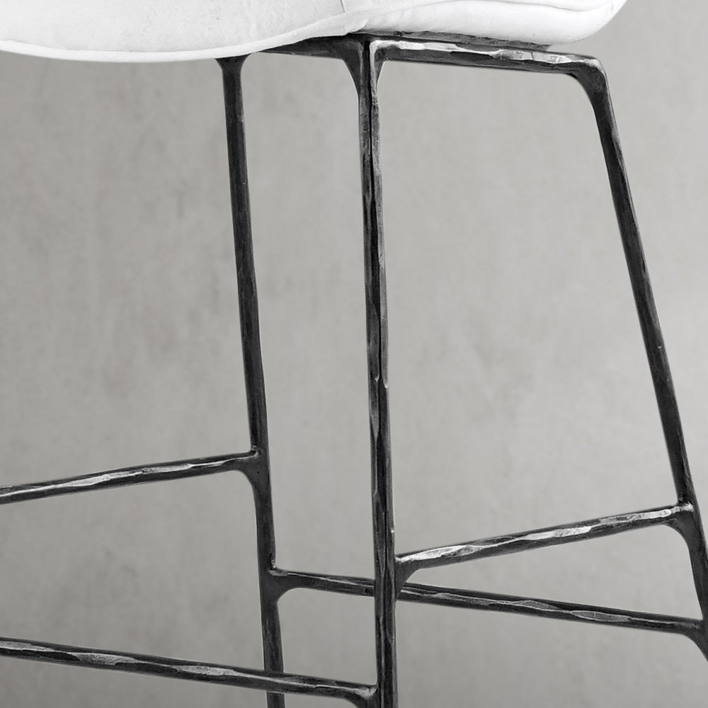 Hand-Forged Metal Modern Bar Chair