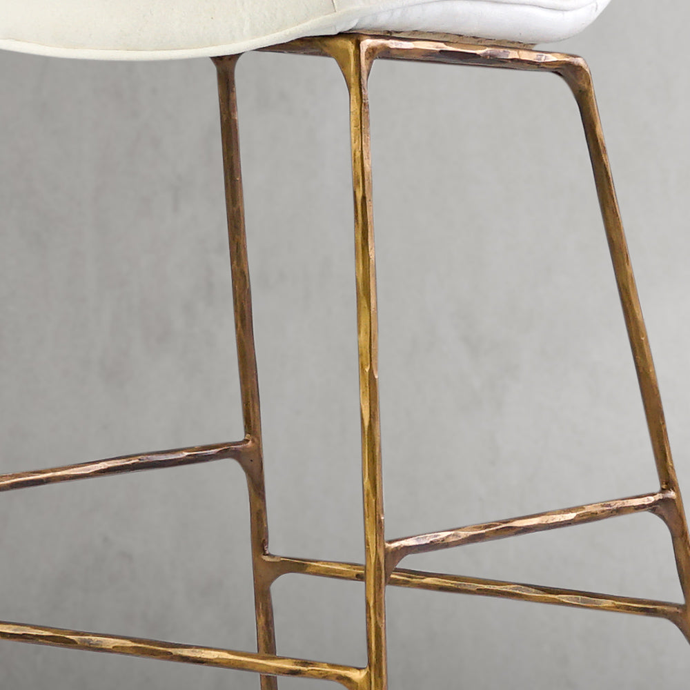 Hand-Forged Metal Modern Bar Chair