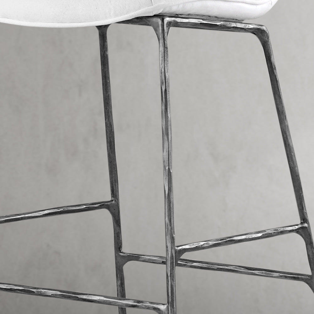 Hand-Forged Metal Modern Bar Chair