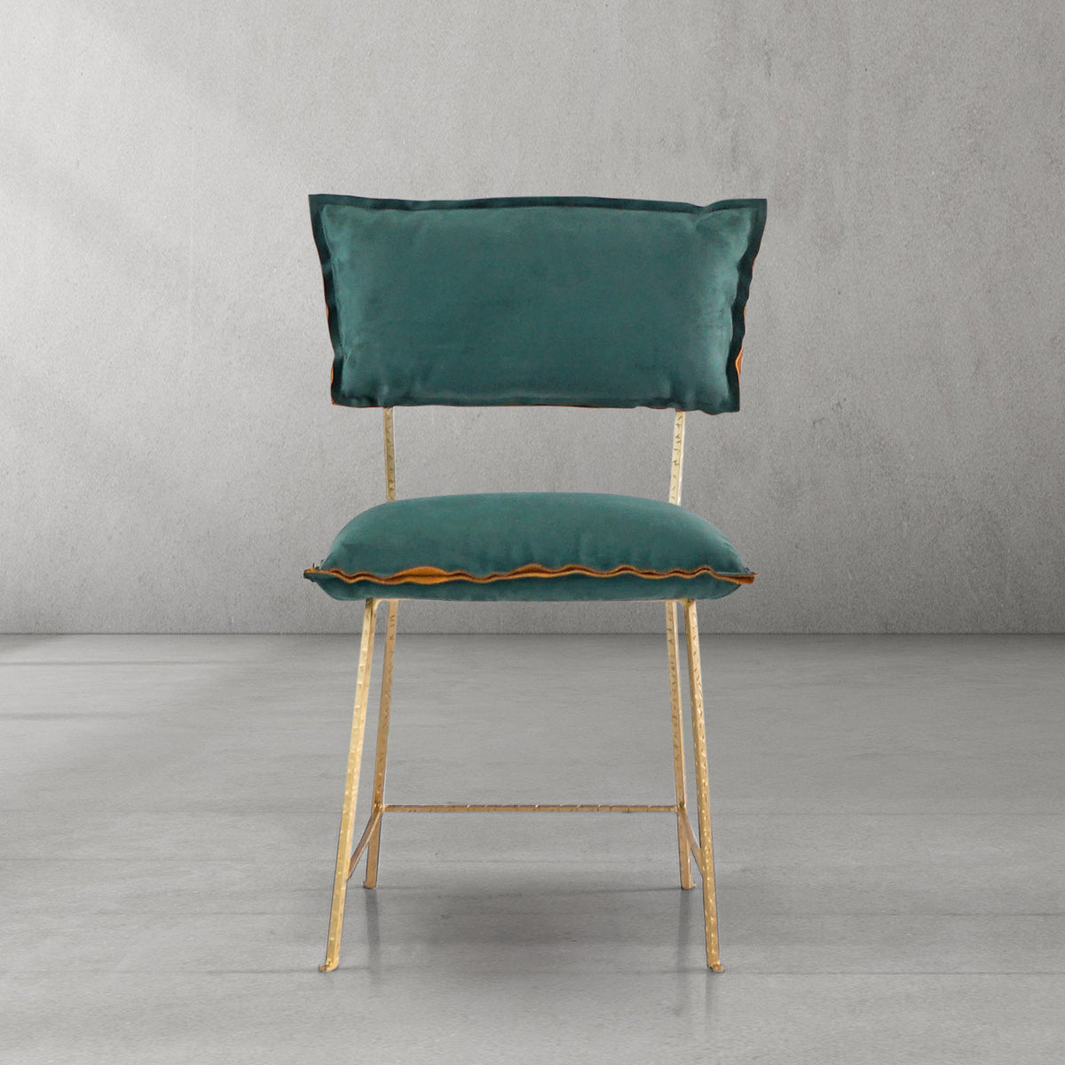 Hand-Forged Metal Cartier Armless Dining Chair