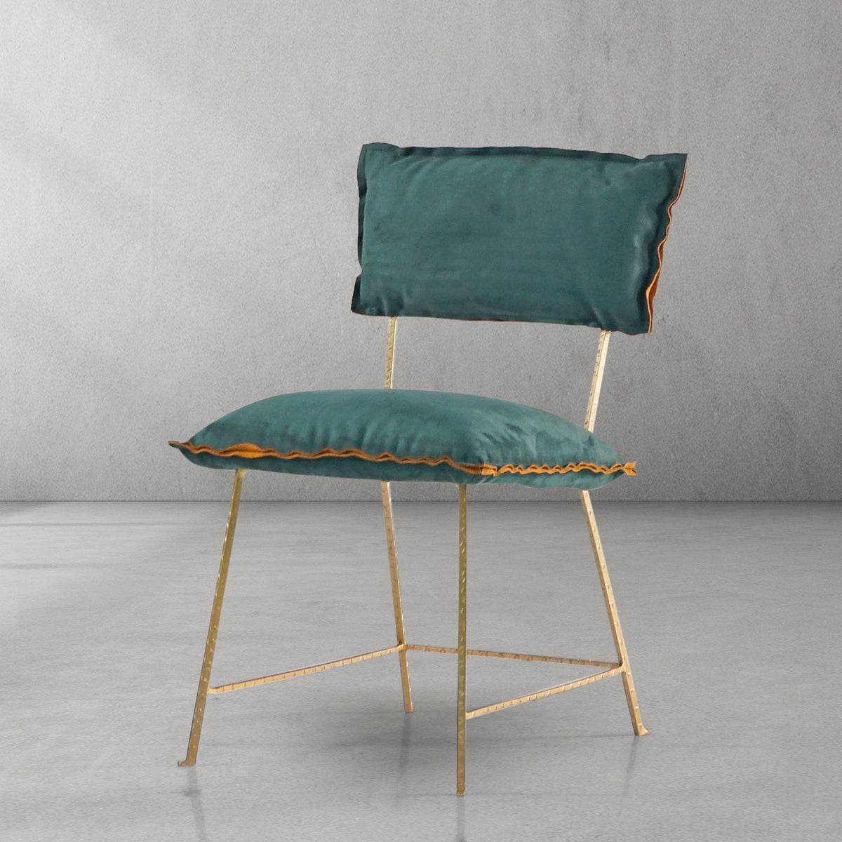 Hand-Forged Metal Cartier Armless Dining Chair