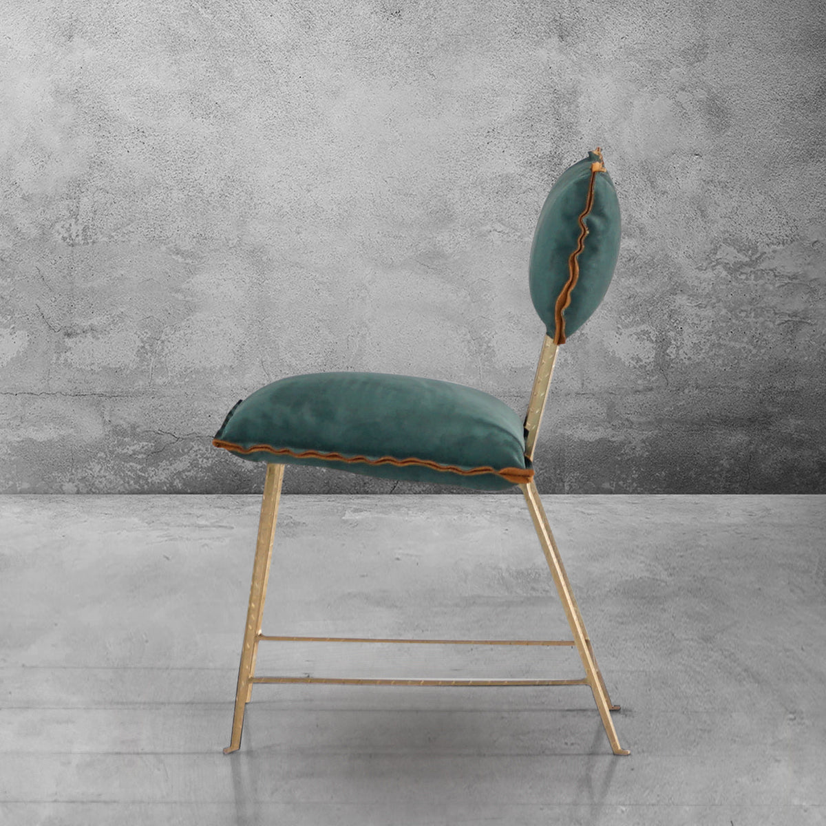 Hand-Forged Metal Cartier Armless Dining Chair