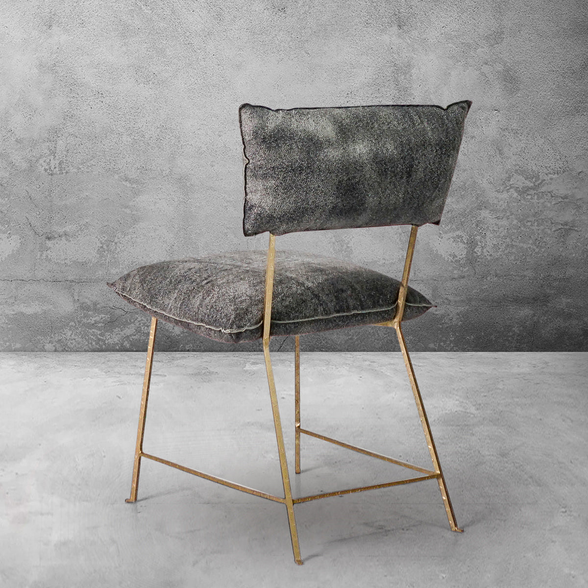 Hand-Forged Metal Cartier Armless Dining Chair