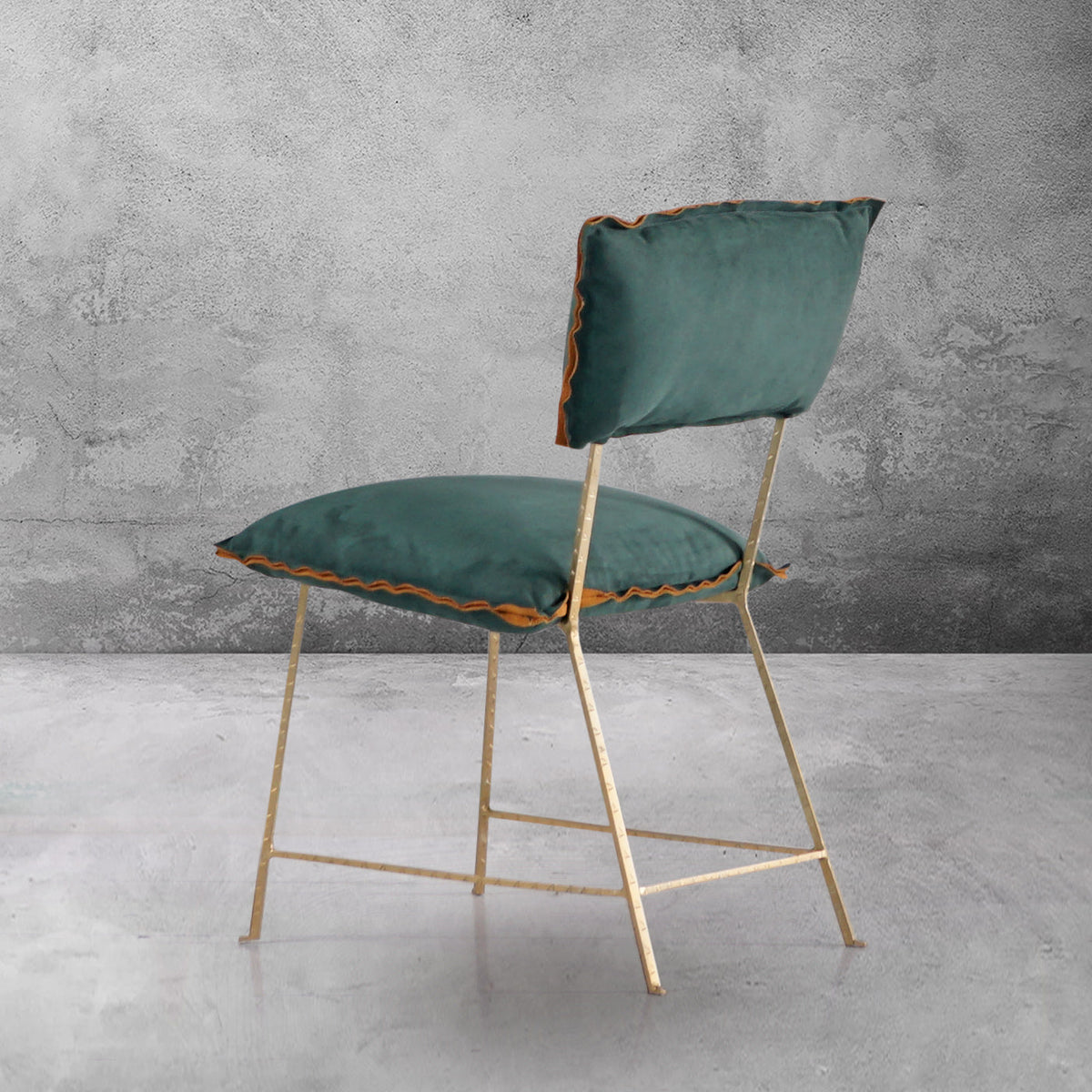 Hand-Forged Metal Cartier Armless Dining Chair