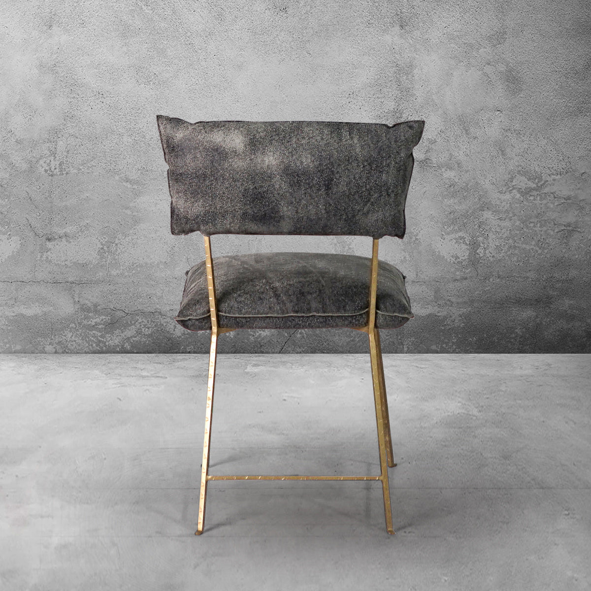 Hand-Forged Metal Cartier Armless Dining Chair