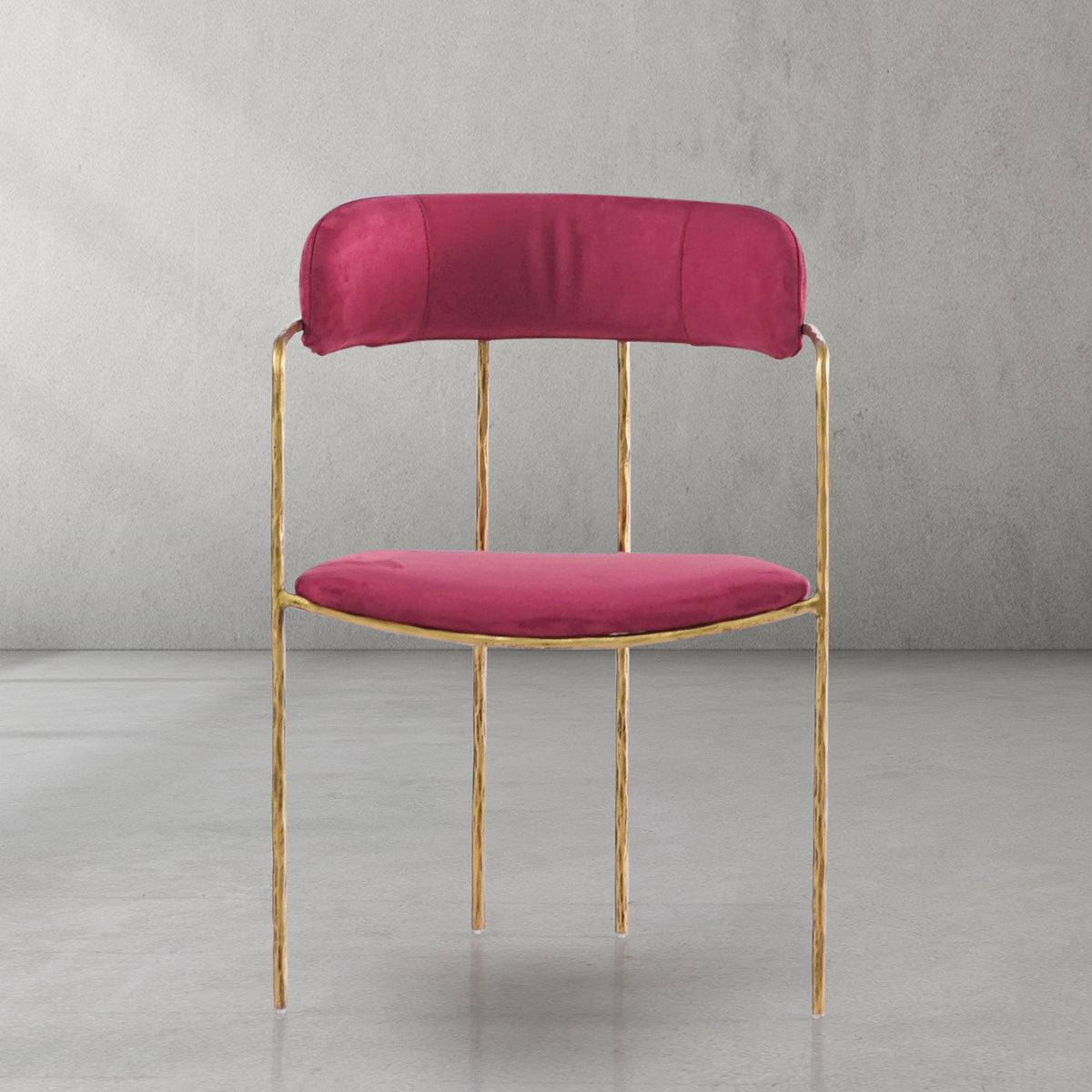 Hand-Forged Metal Vintage Armrest Dining Chair