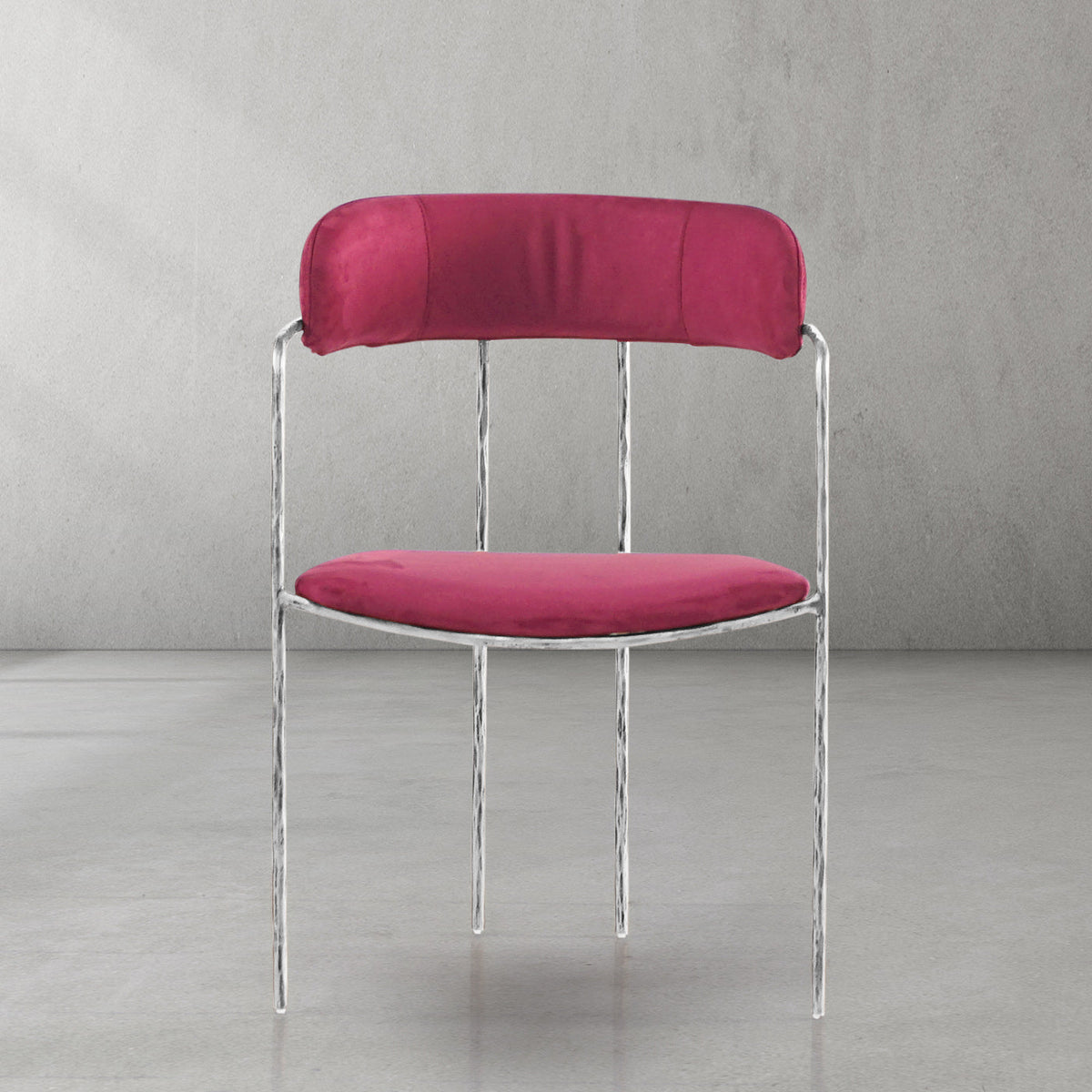 Hand-Forged Metal Vintage Armrest Bar Chair