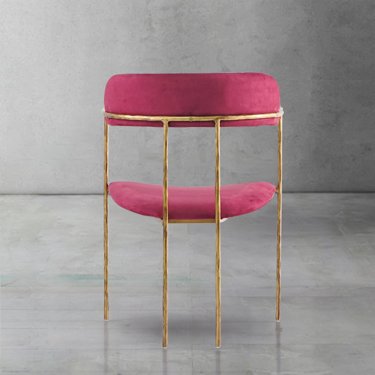 Hand-Forged Metal Vintage Armrest Dining Chair