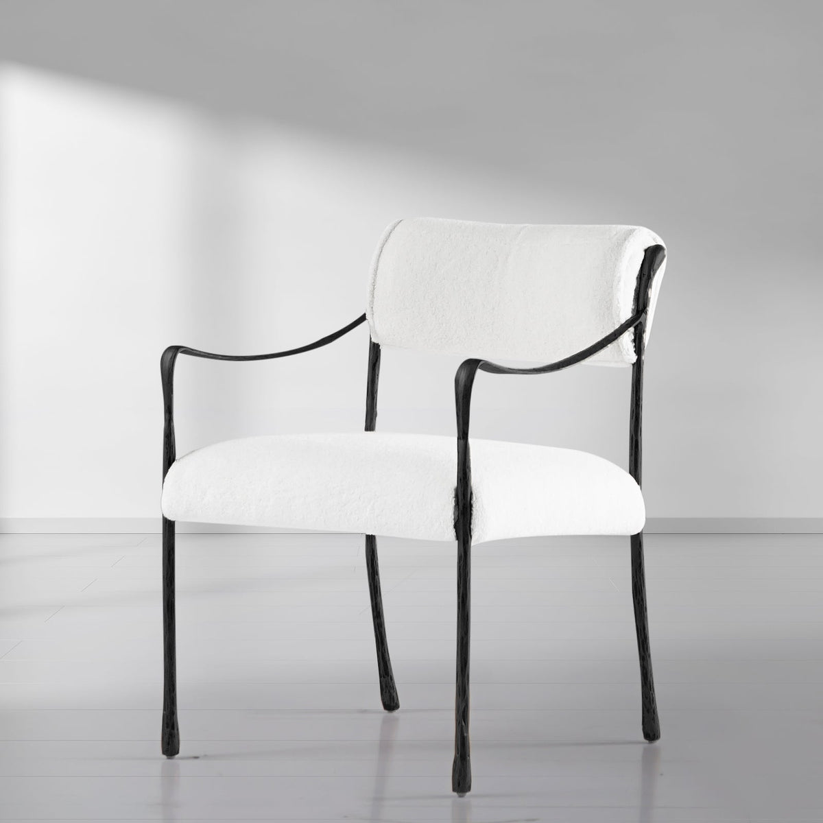 Hand-Forged Metal Retro Copper Iron Frame Dining Chair