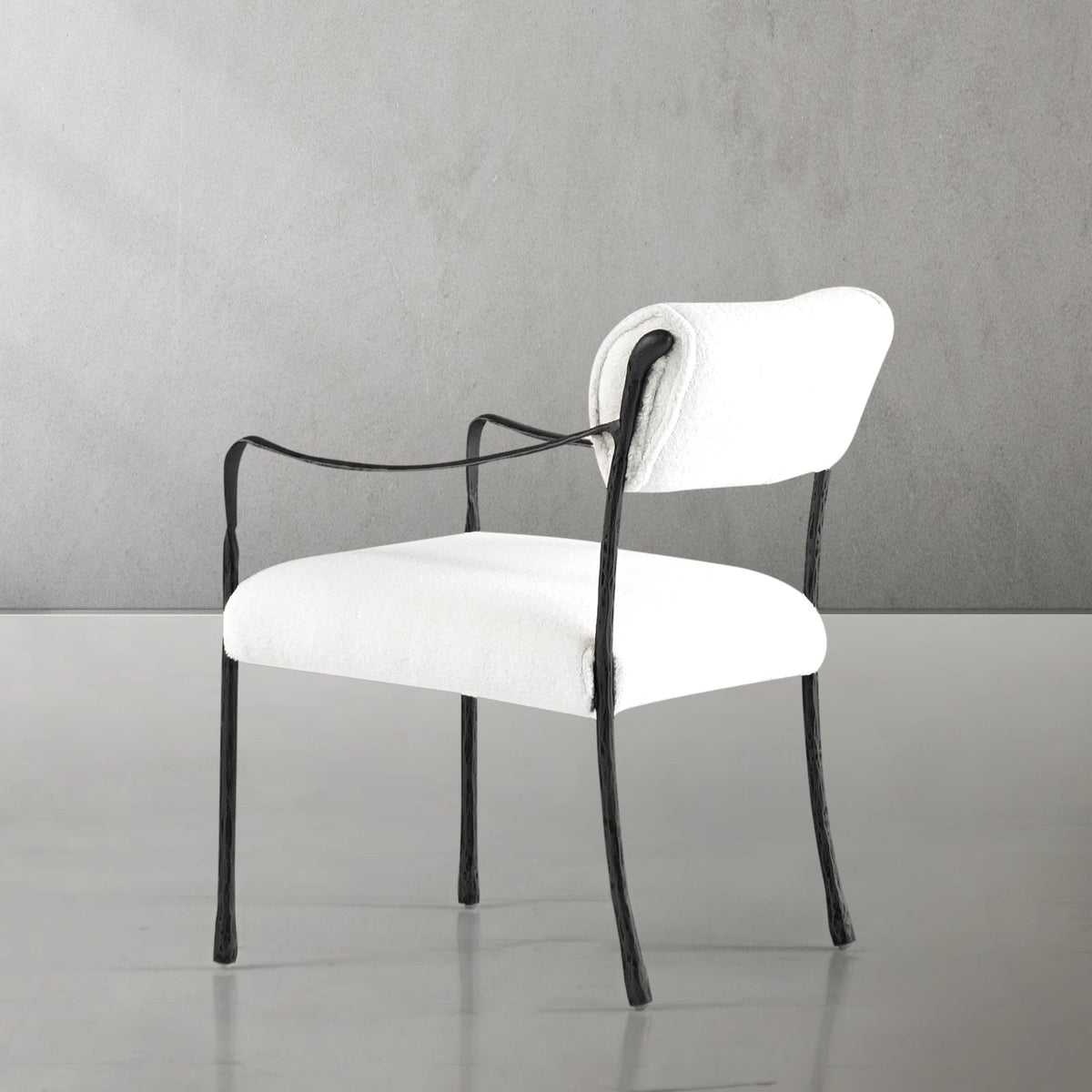 Hand-Forged Metal Retro Copper Iron Frame Dining Chair