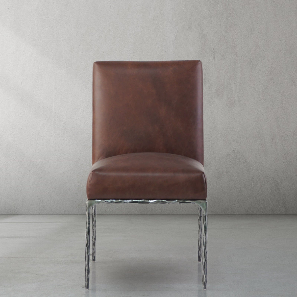 Hand-Forged Metal Minimalist Fabric Dining Chair