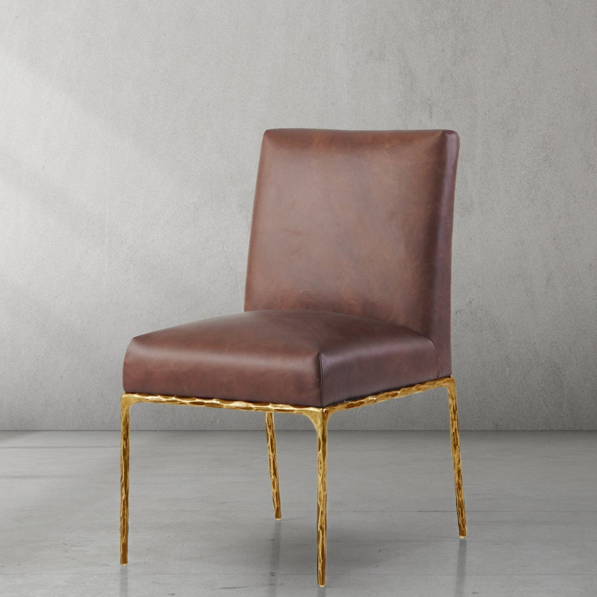 Hand-Forged Metal Minimalist Fabric Dining Chair
