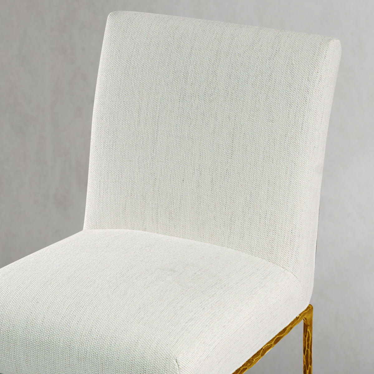 Hand-Forged Metal Minimalist Fabric Dining Chair